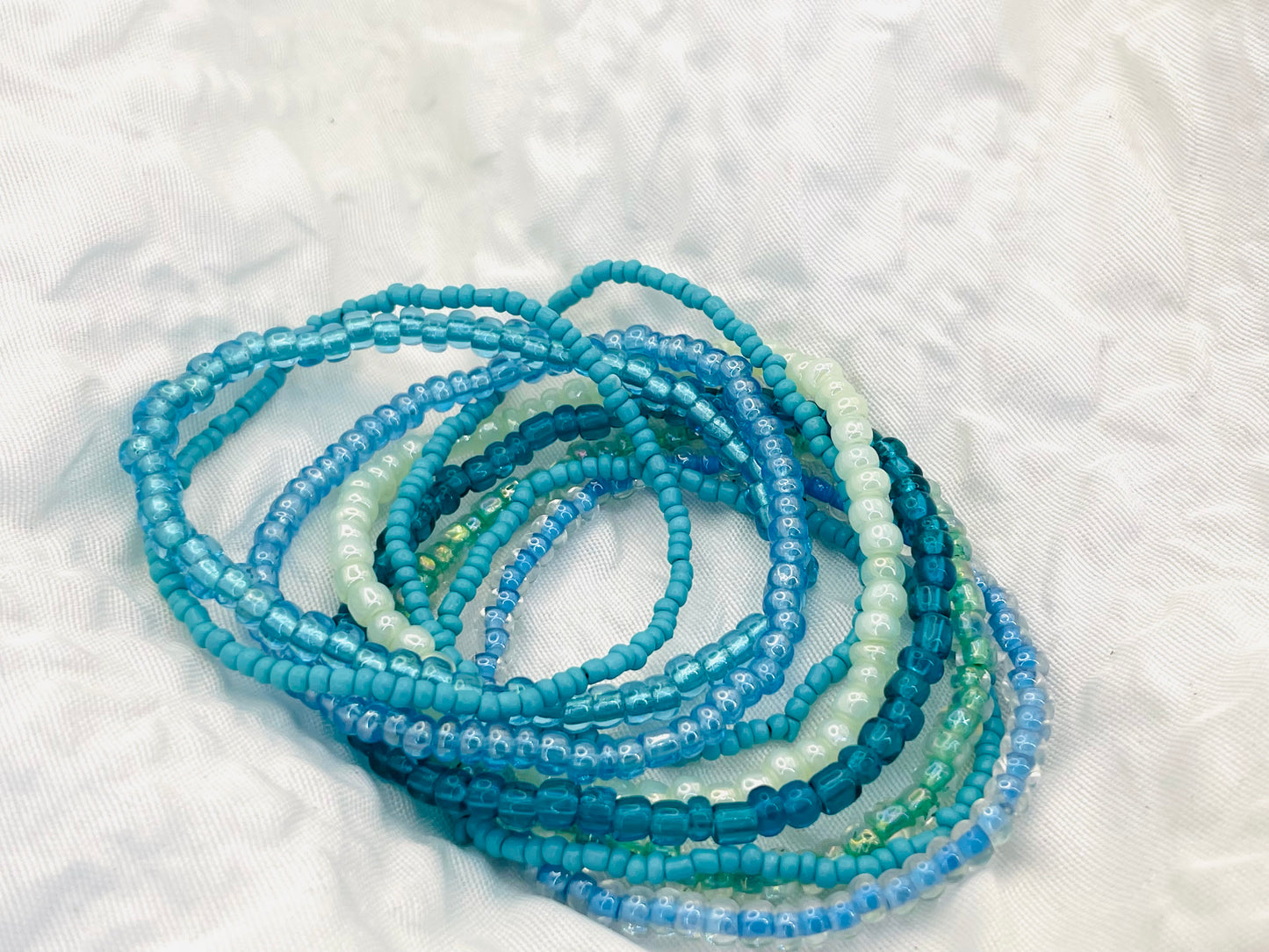 Turquoise Beach bracelets, summer bracelets, blue shade bracelets