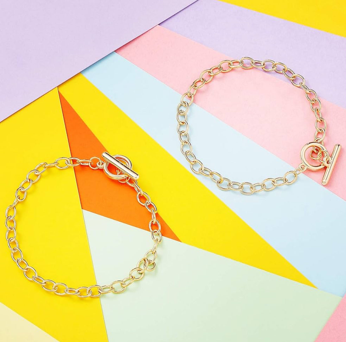 Gold charm bracelet