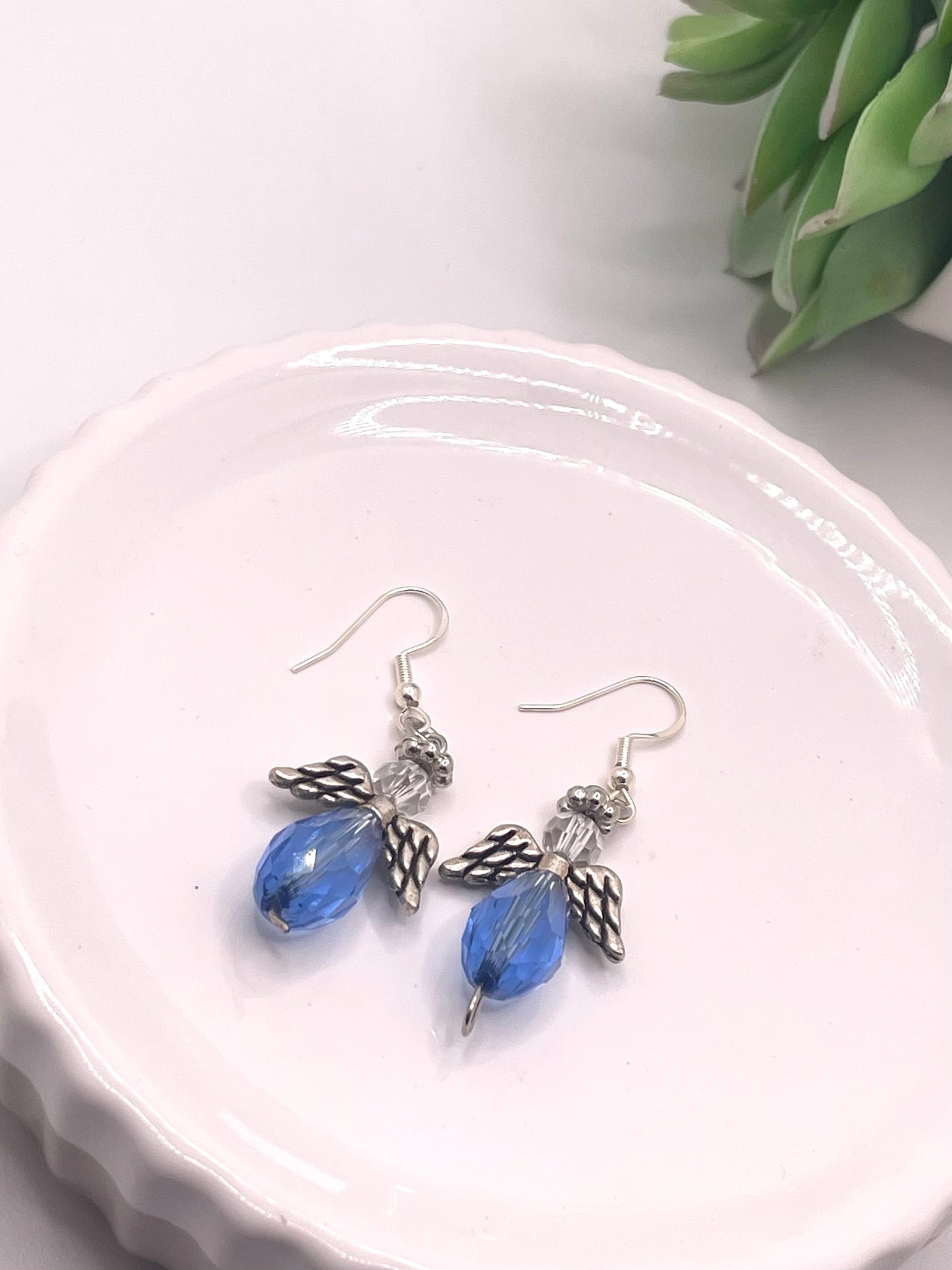 Dangle earrings, Angel Earrings, everyday earrings