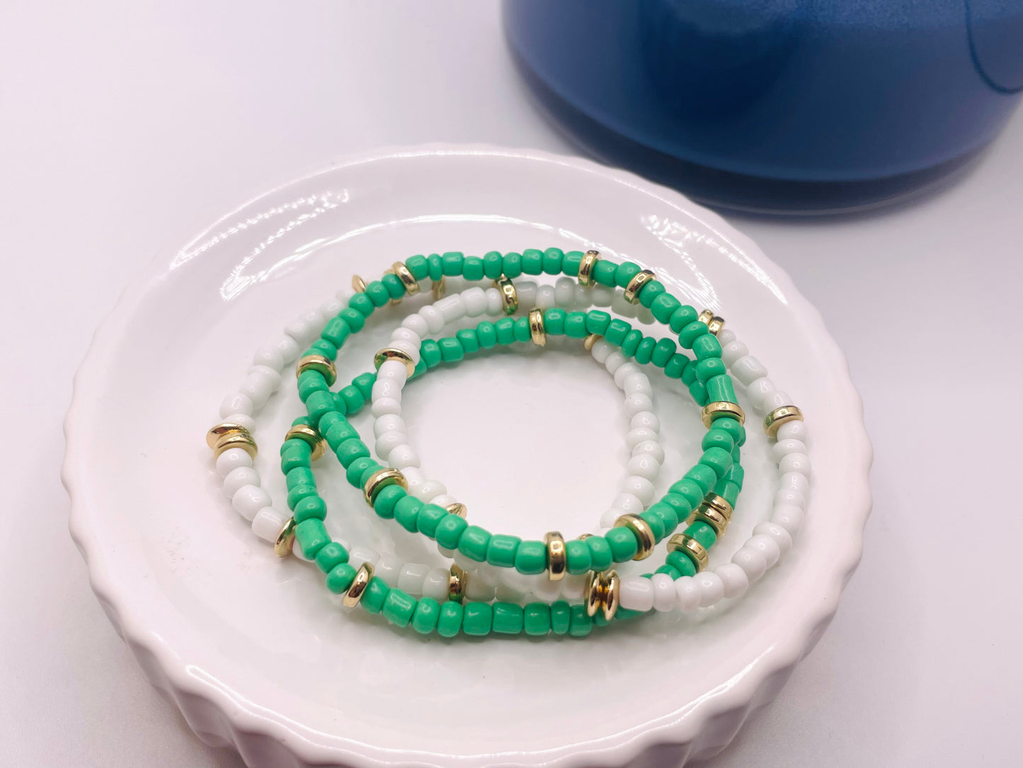 St. Patrick’s Day bracelet set Saint Patty’s bracelet spring bracelet green bracelets