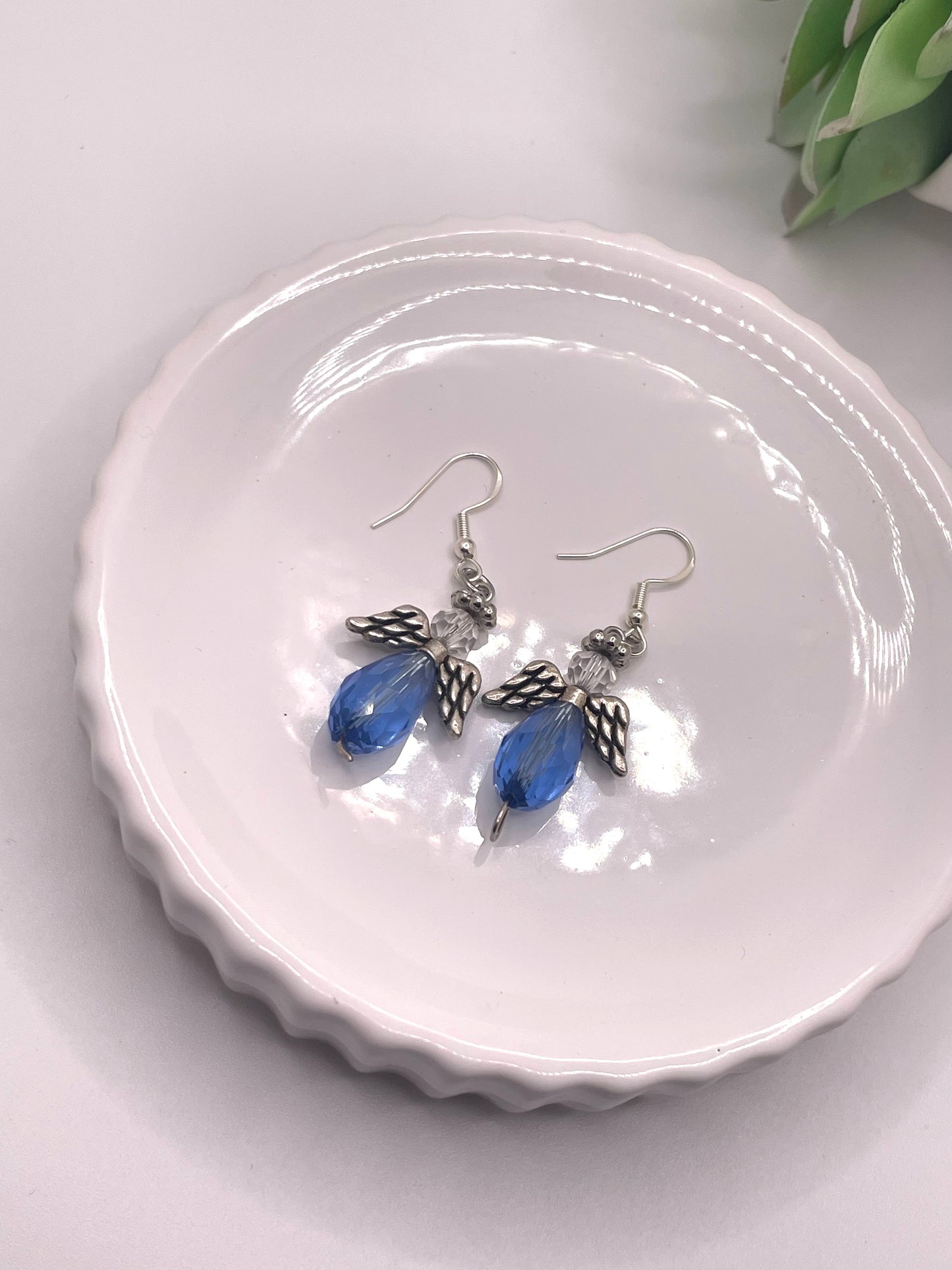 Dangle earrings, Angel Earrings, everyday earrings