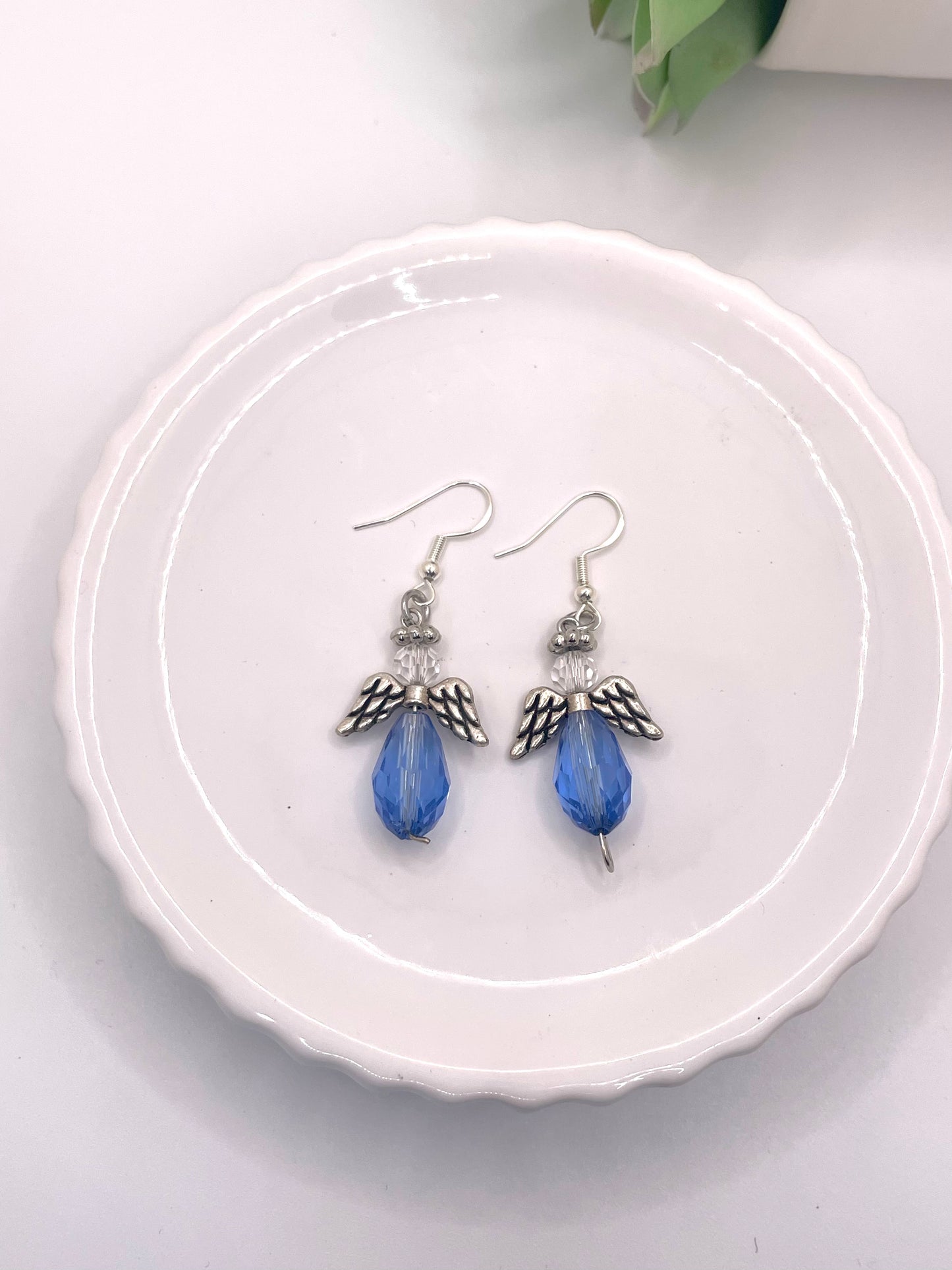 Dangle earrings, Angel Earrings, everyday earrings