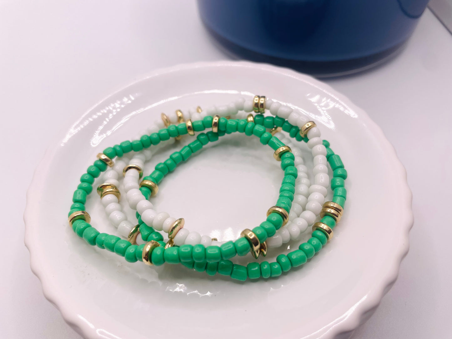 St. Patrick’s Day bracelet set Saint Patty’s bracelet spring bracelet green bracelets