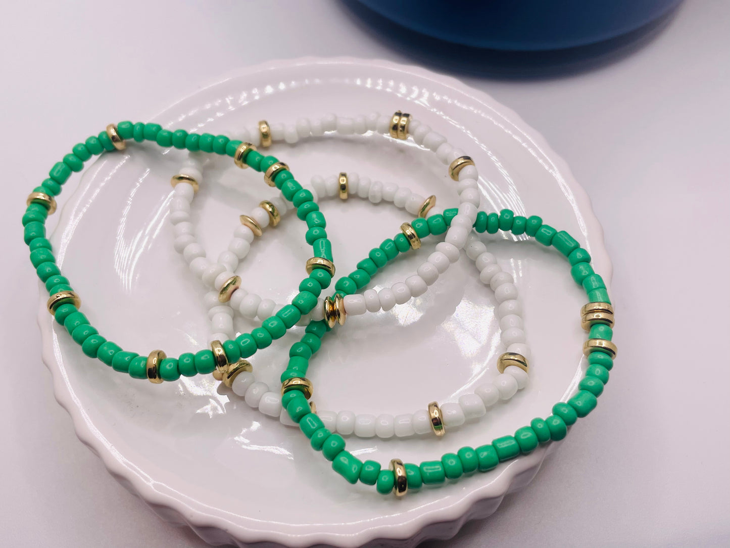 St. Patrick’s Day bracelet set Saint Patty’s bracelet spring bracelet green bracelets