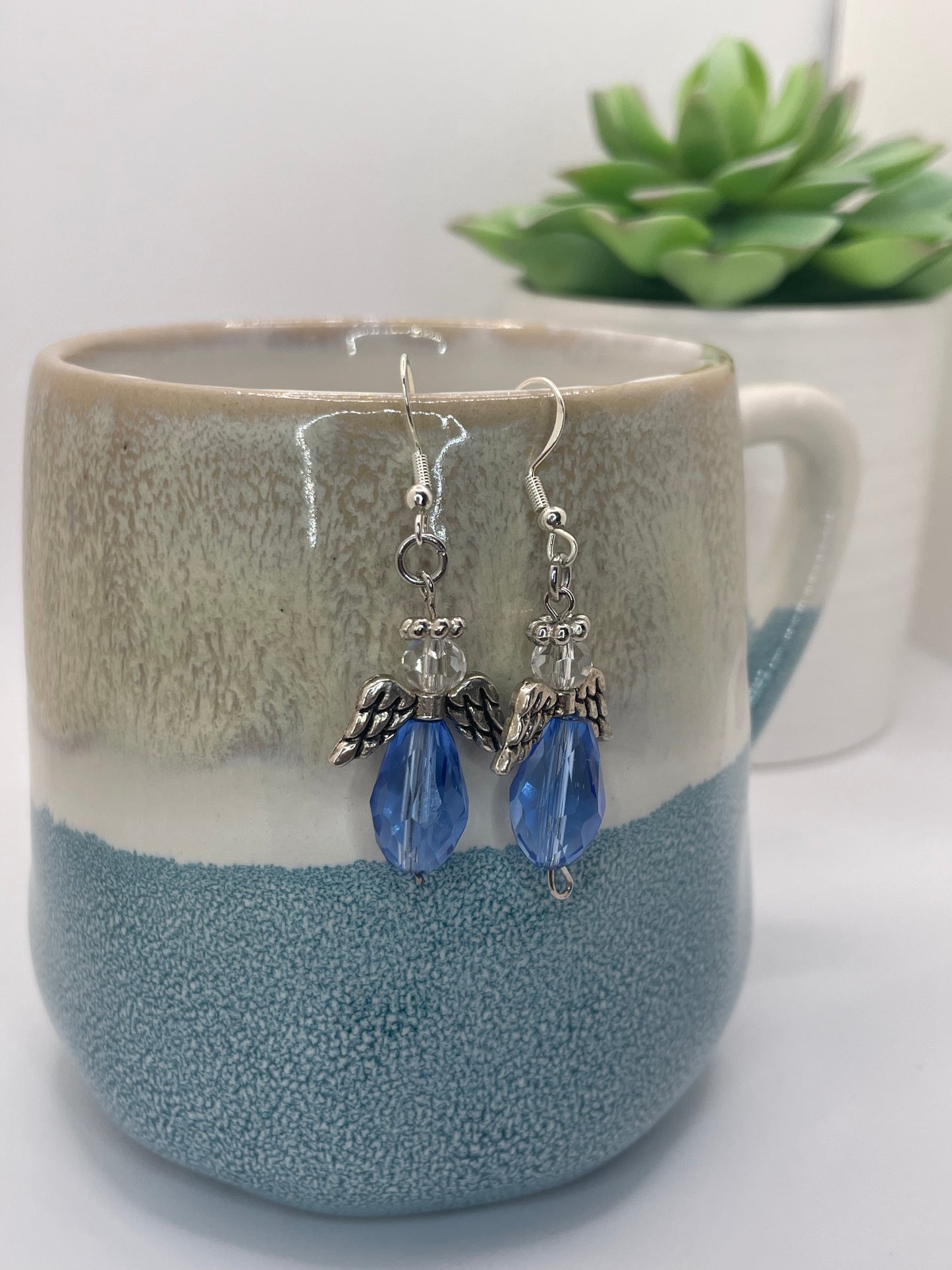 Dangle earrings, Angel Earrings, everyday earrings