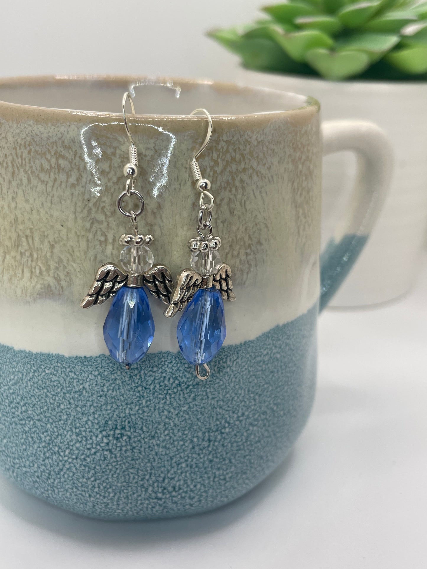 Dangle earrings, Angel Earrings, everyday earrings