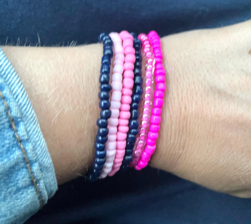 Navy and pink bracelets hot pink bracelets navy blue bracelets