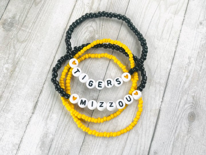 Mizzou bracelet set Missouri Tigers bracelets MSU