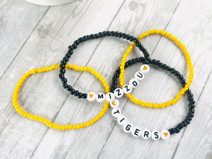 Mizzou bracelet set Missouri Tigers bracelets MSU