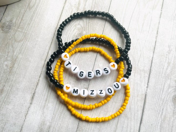 Mizzou bracelet set Missouri Tigers bracelets MSU