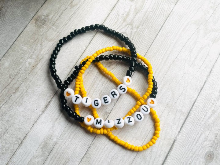 Mizzou bracelet set Missouri Tigers bracelets MSU