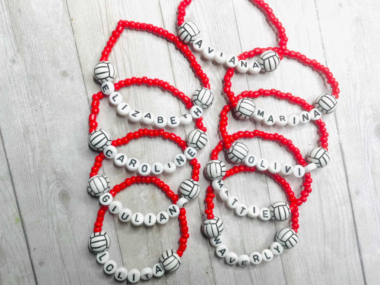 Custom team bracelet set