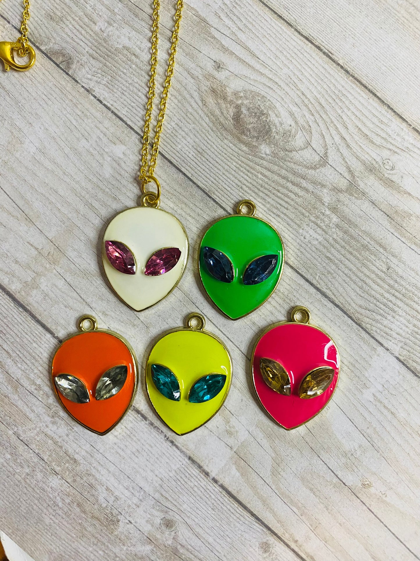 Kids necklaces and earrings Alien necklaces