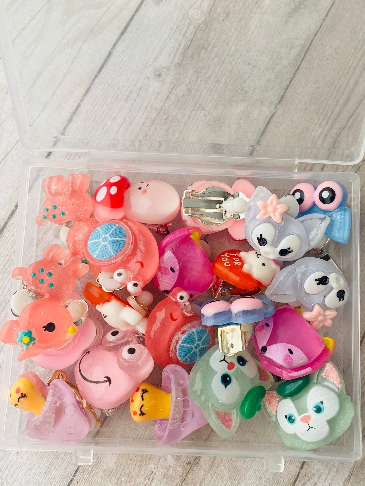 Clip on earrings for kids- 10 pack