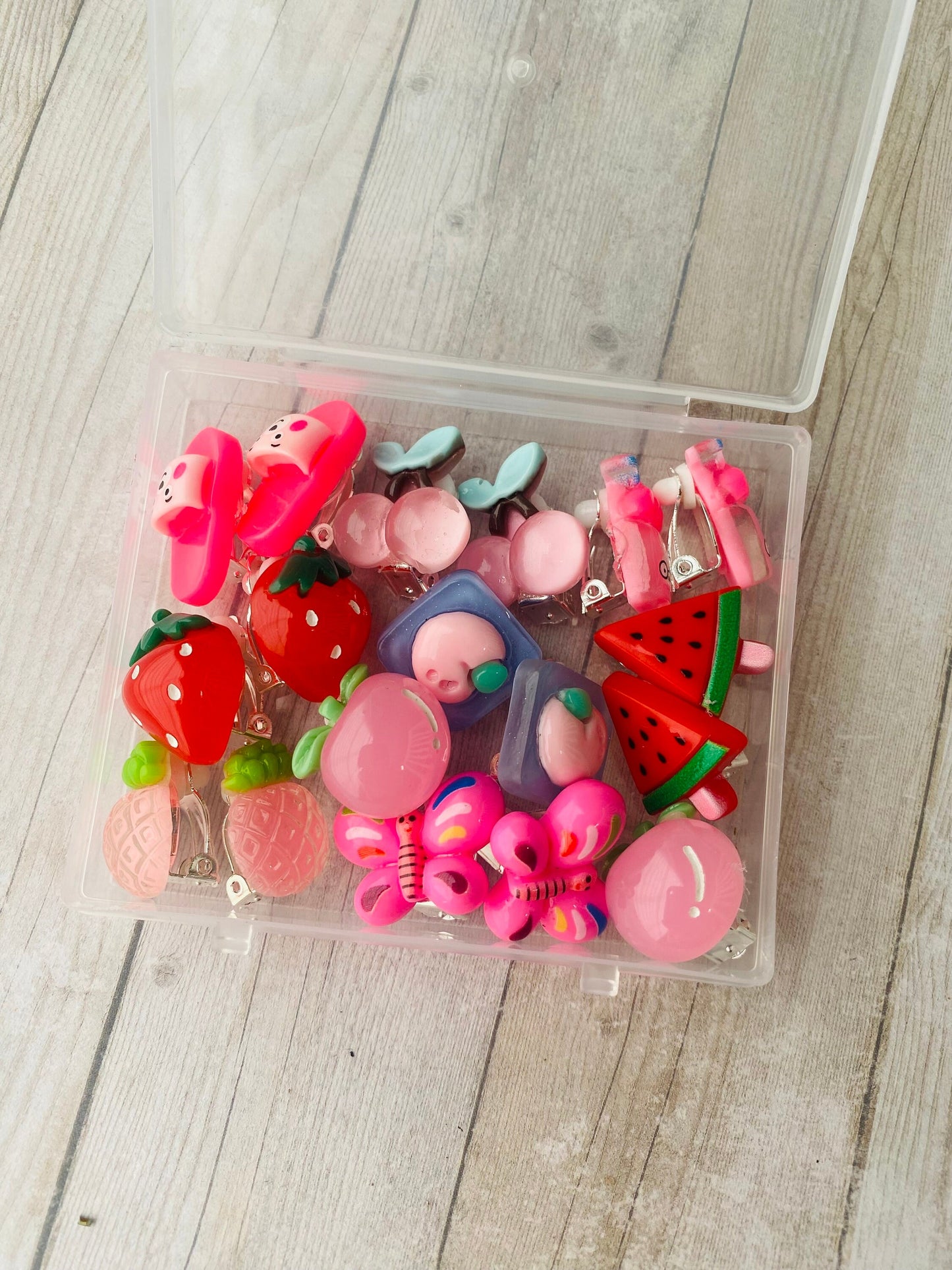 Clip on earrings for kids- 10 pack