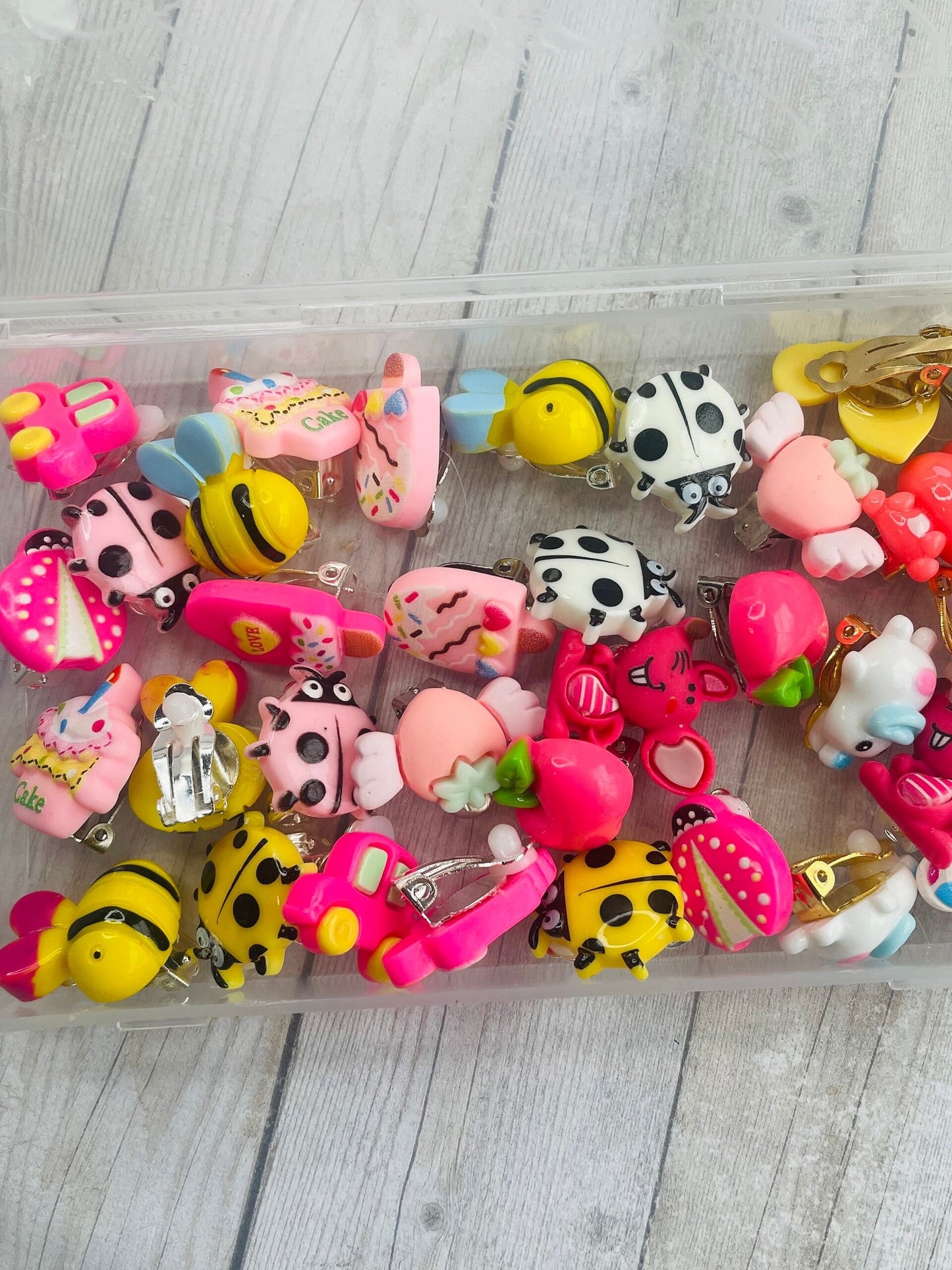 Clip on earrings for kids- 10 pack