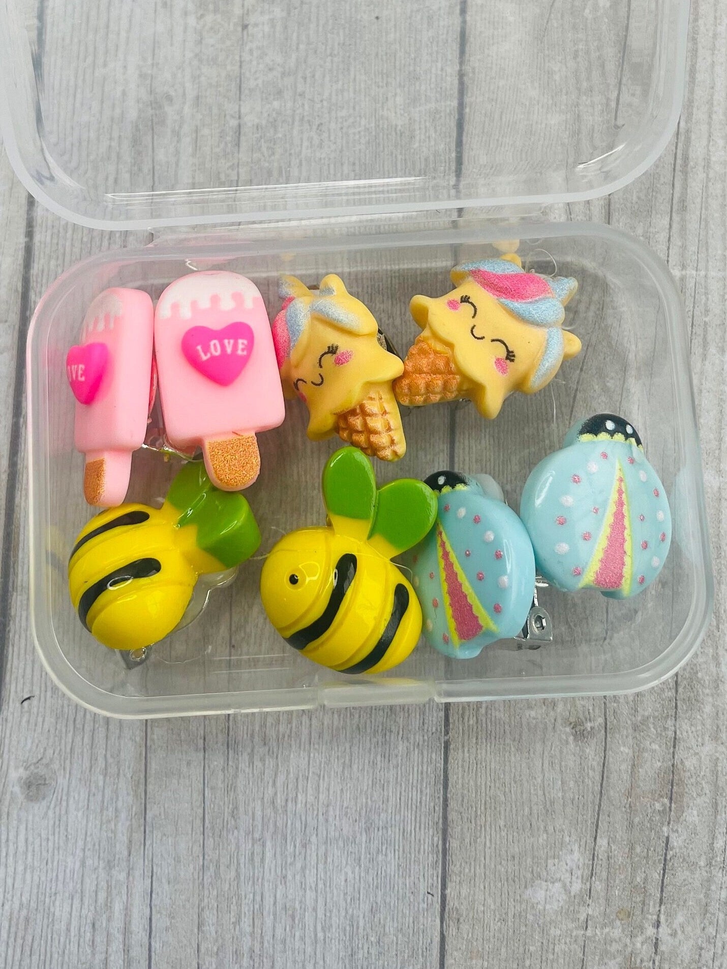 Clip on earrings for kids- 10 pack