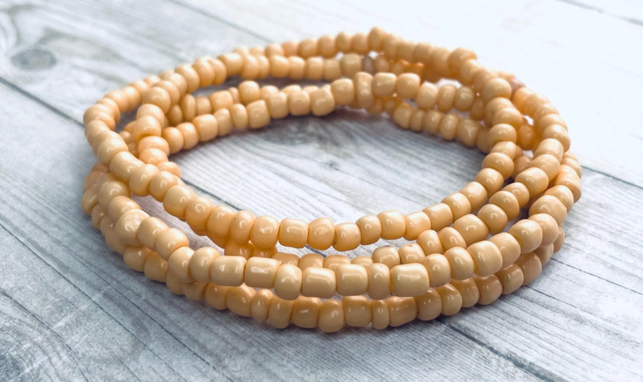 Peach bracelet stack