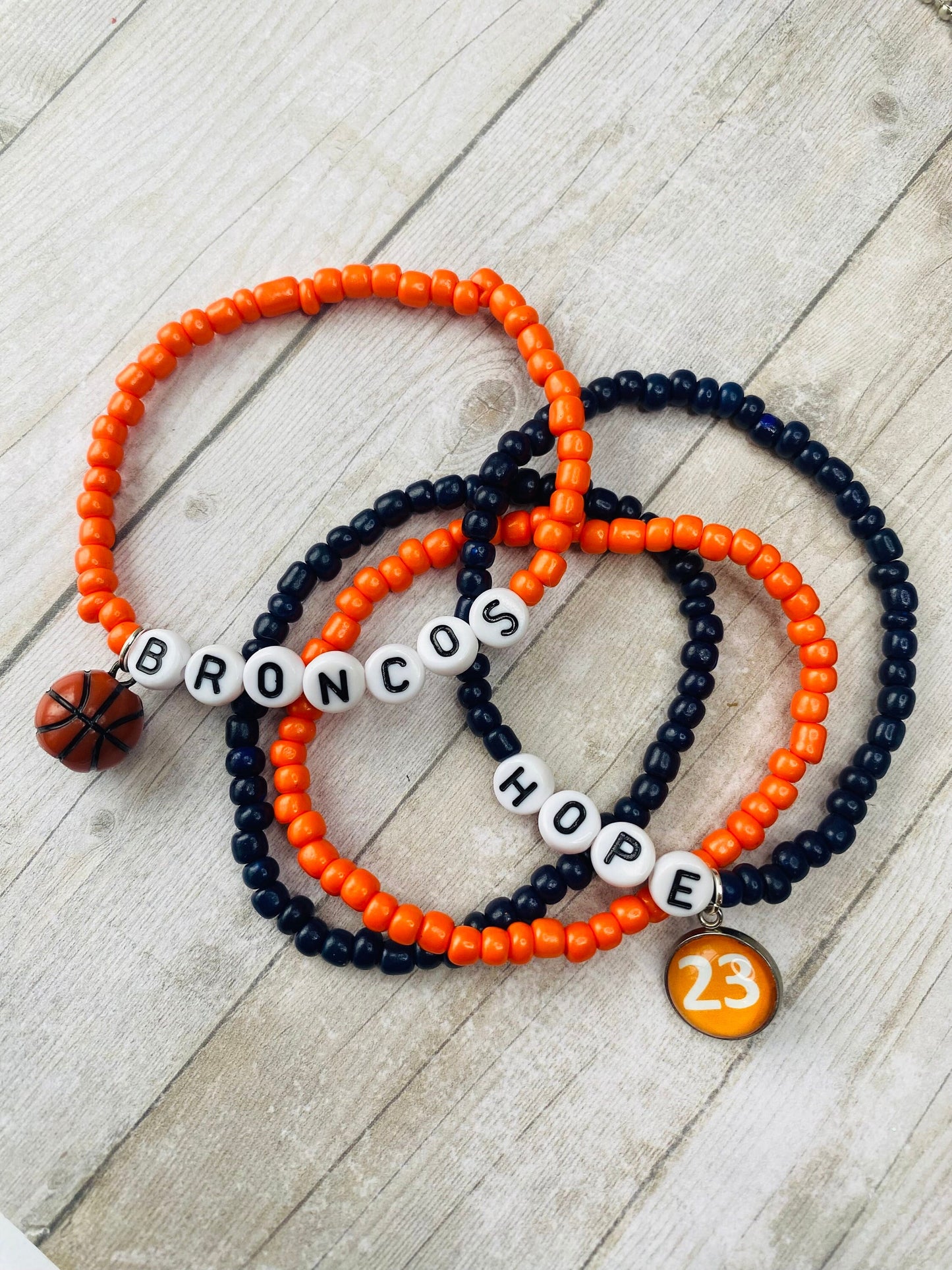 Custom team bracelet set