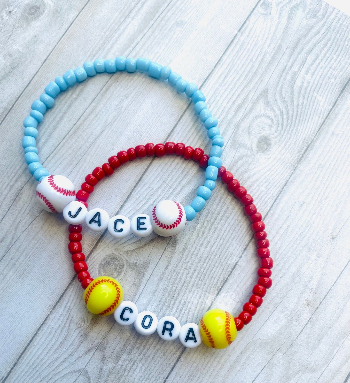 Custom team bracelet set