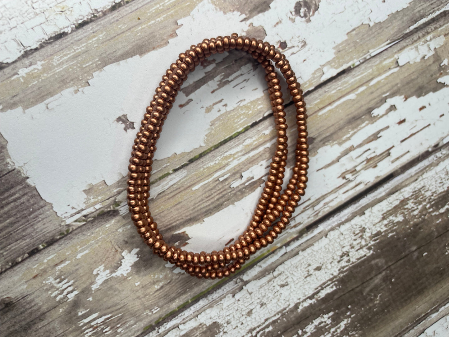 Fall copper bracelet stack