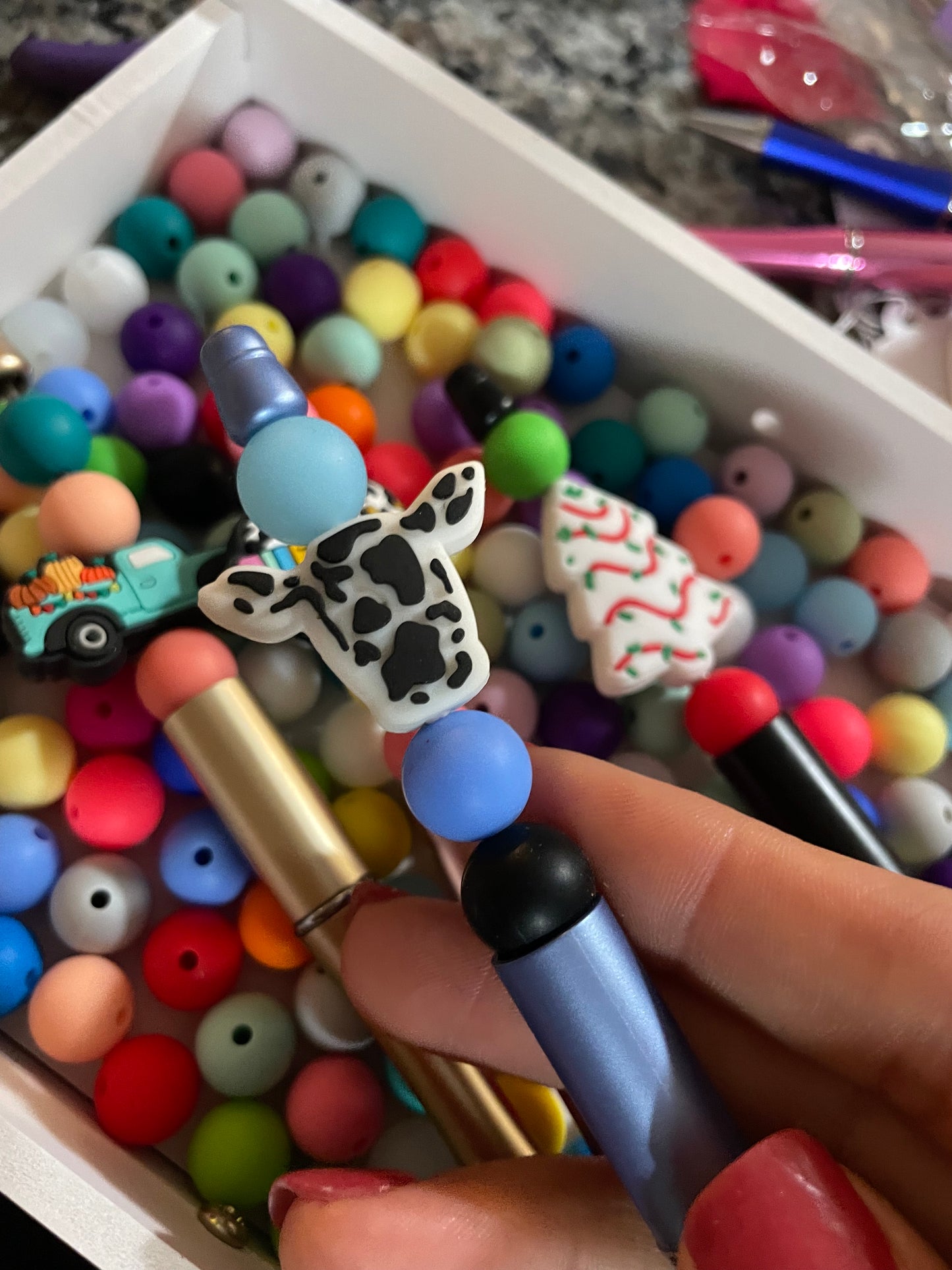 Beaded pens