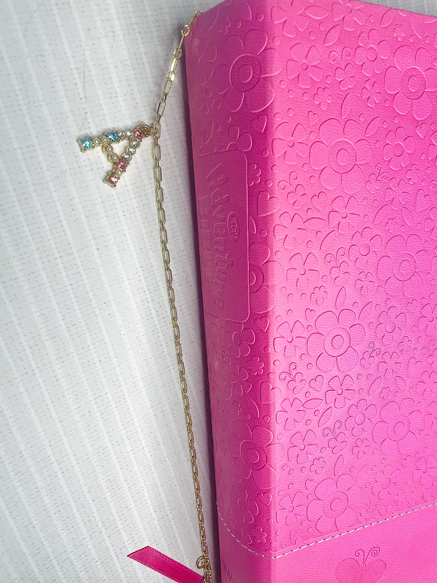 Bible Chain Bookmark, initial Bible bookmark, Bible accessories bracelet