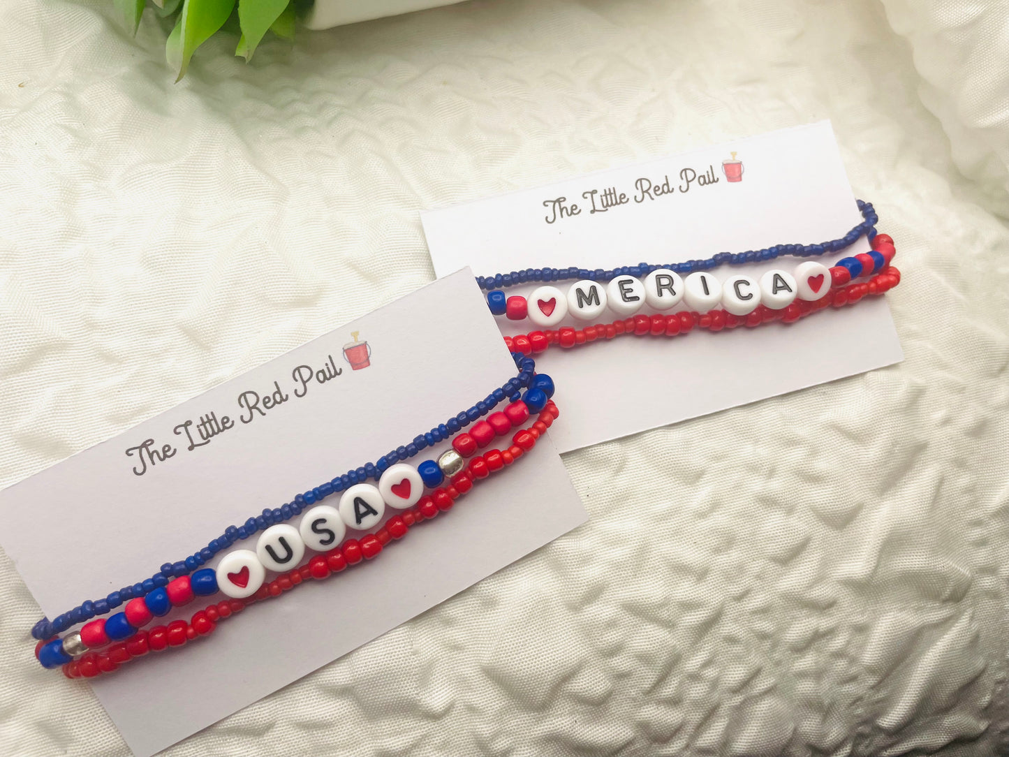 Patriotic bracelets, USA bracelets, Merica