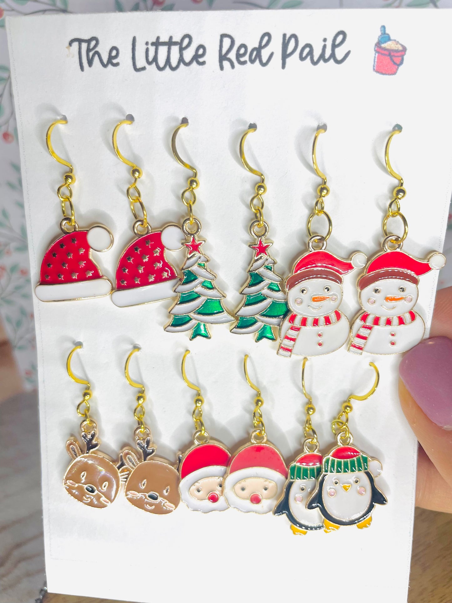 Christmas earrings reindeer earrings Santa earrings snowman earrings kids earrings adult earrings