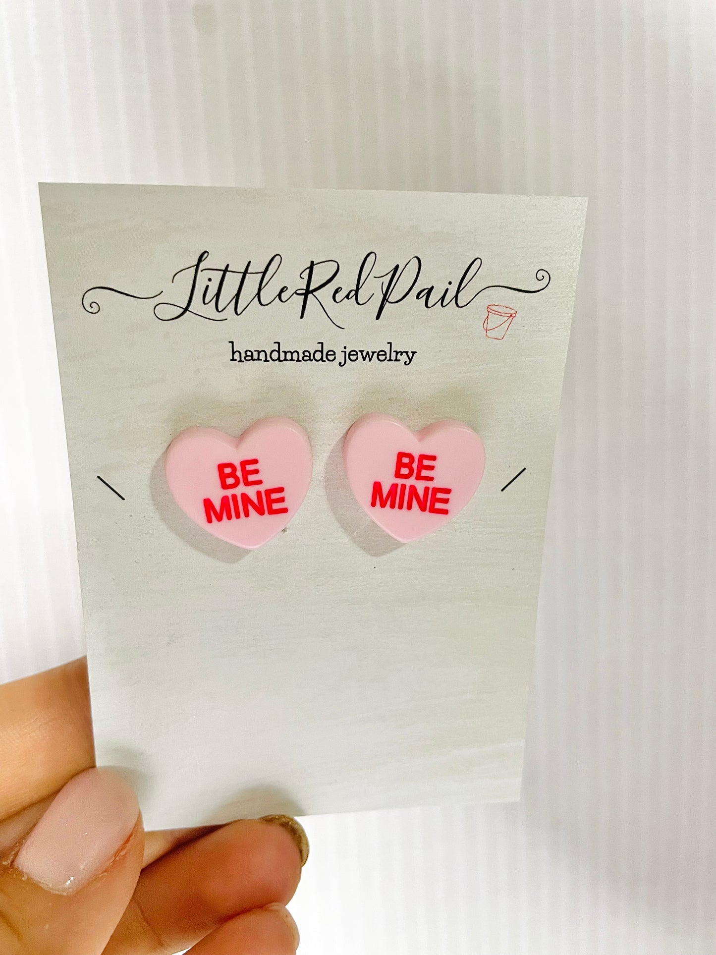 Valentine heart candy earrings