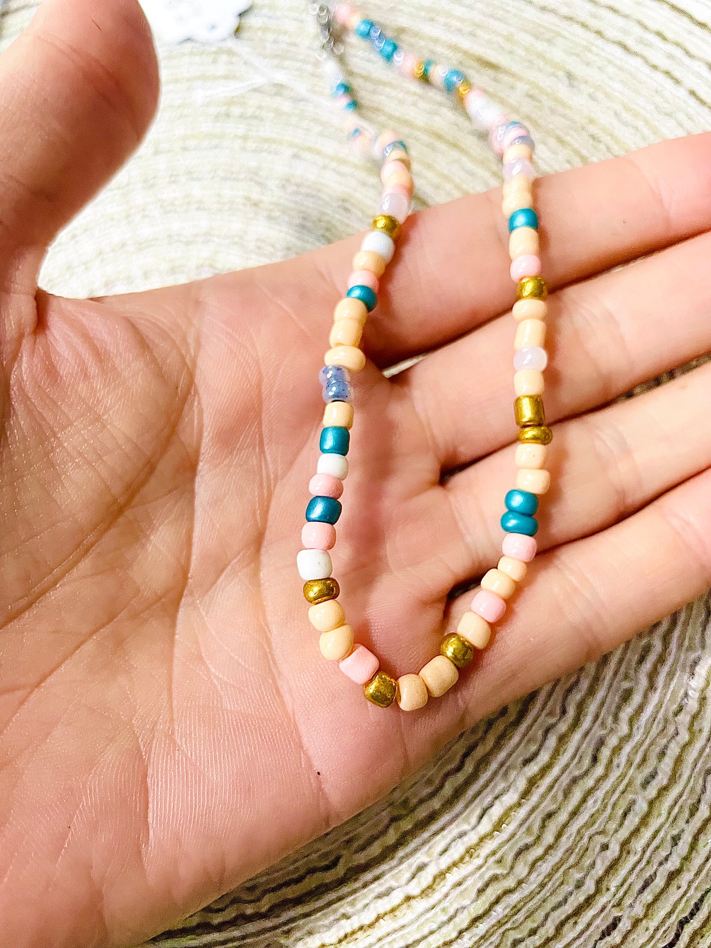 Colorful Beaded Initial Necklace for Women, Charm Necklaces for Women, Girls Jewelry