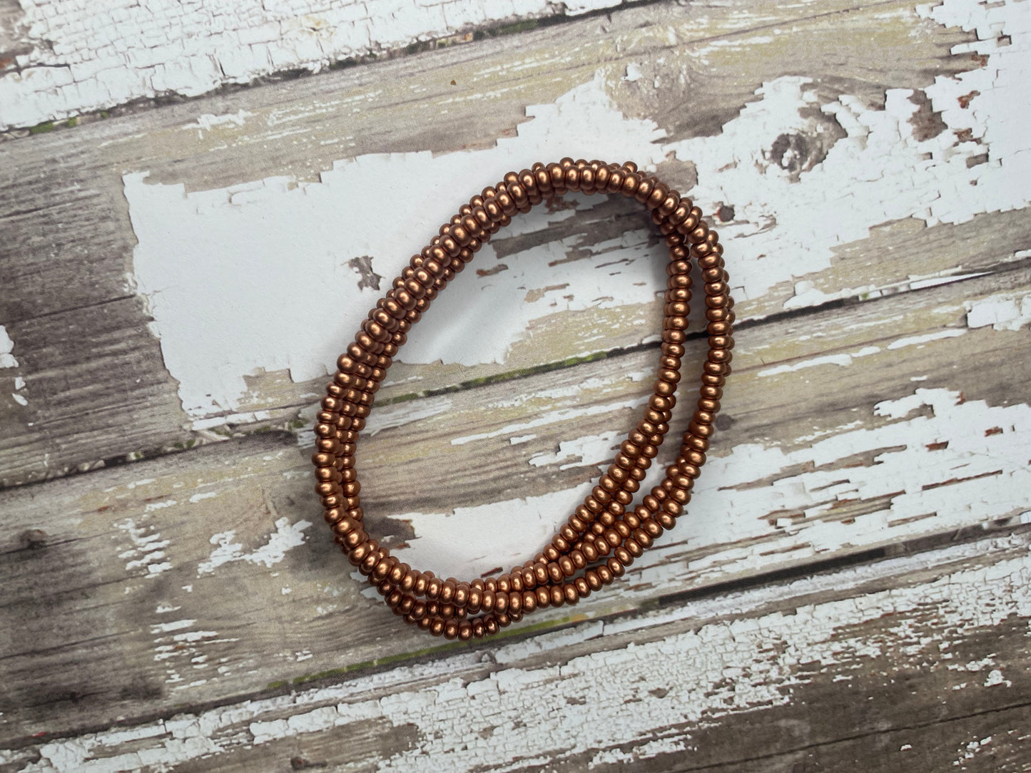 Fall copper bracelet stack