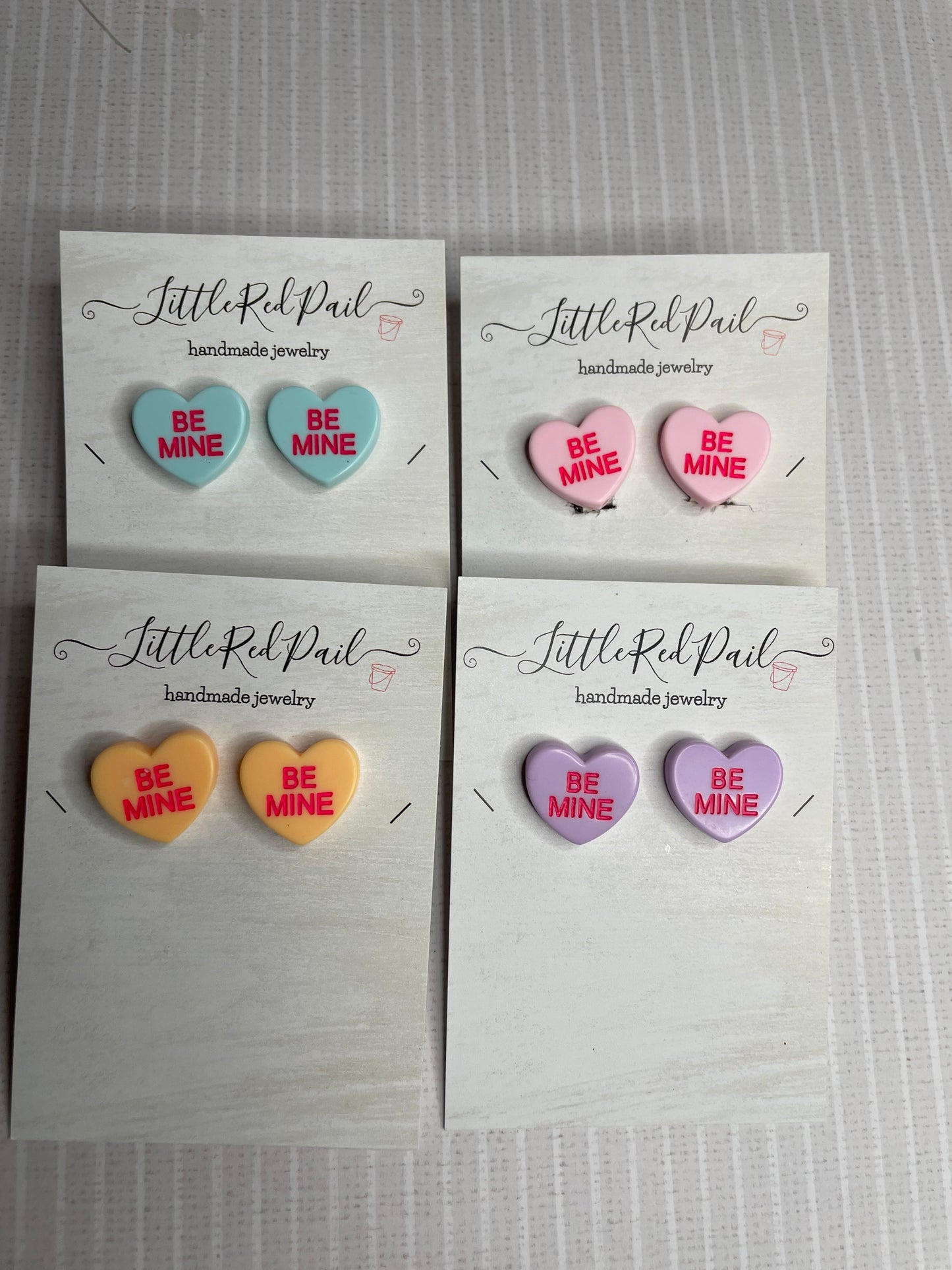 Valentine heart candy earrings