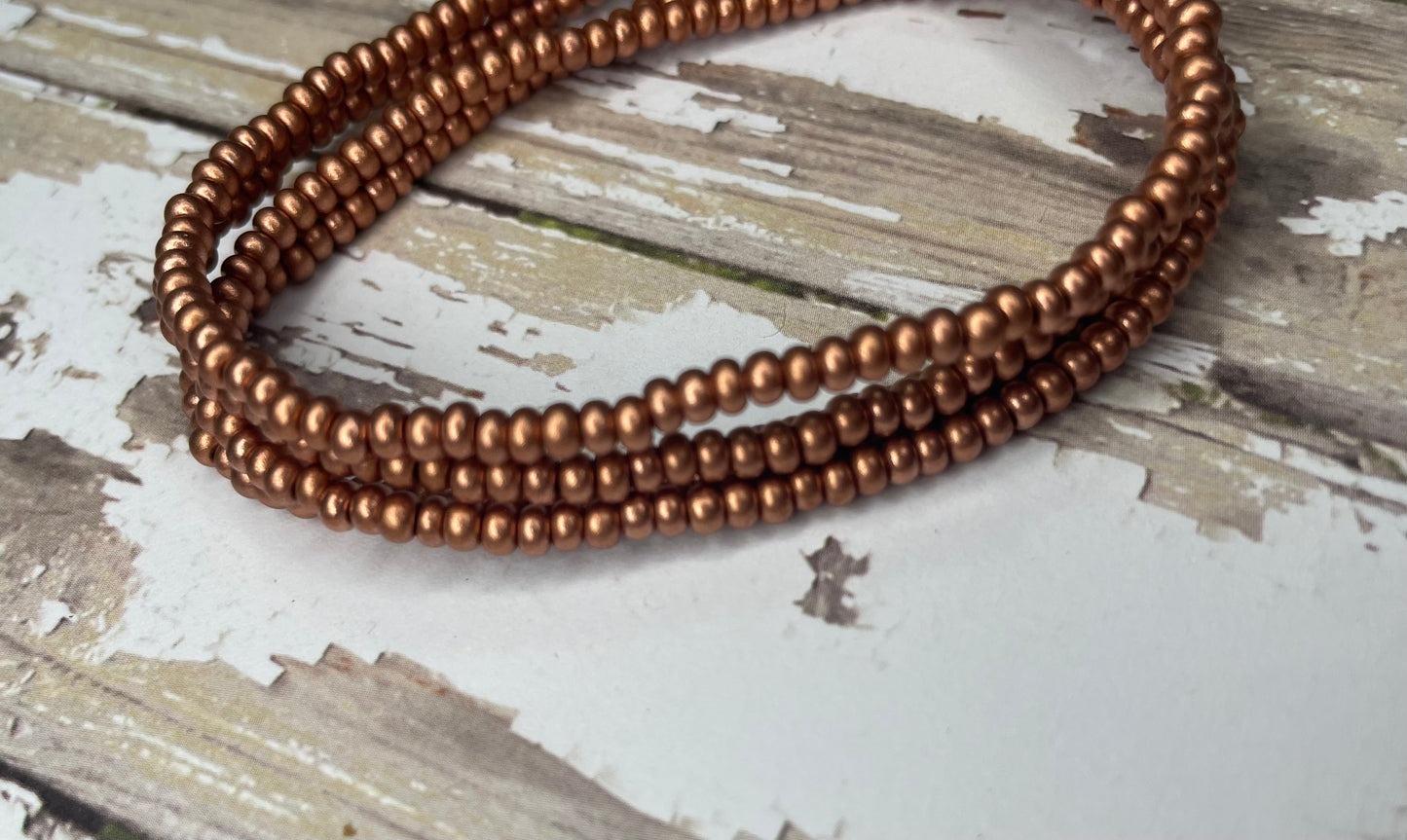 Fall copper bracelet stack