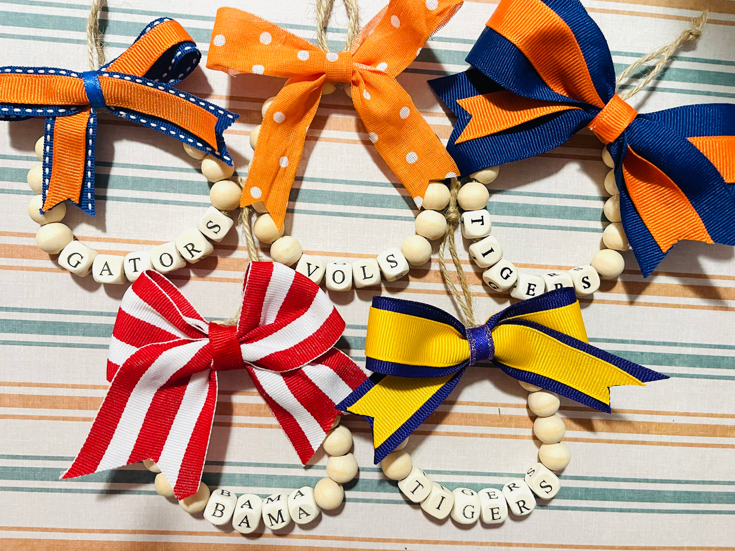 College Team ornaments, custom color ornaments