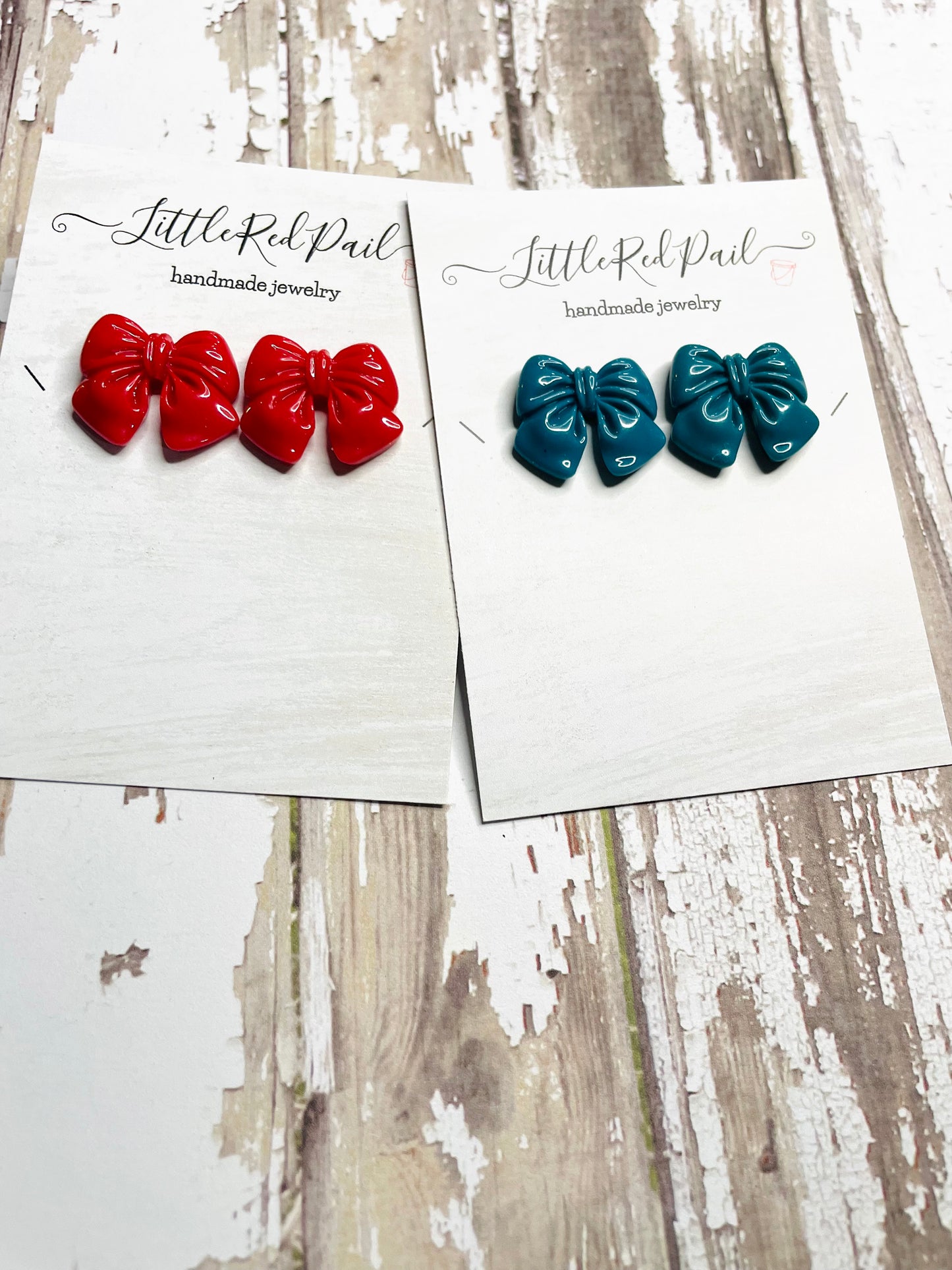 Bow earrings, stud earrings