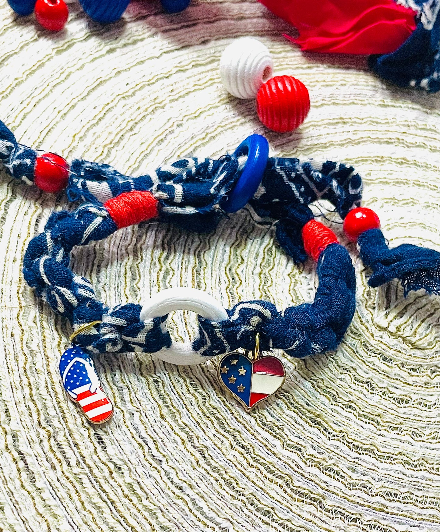 Bandana wrap charm bracelet
