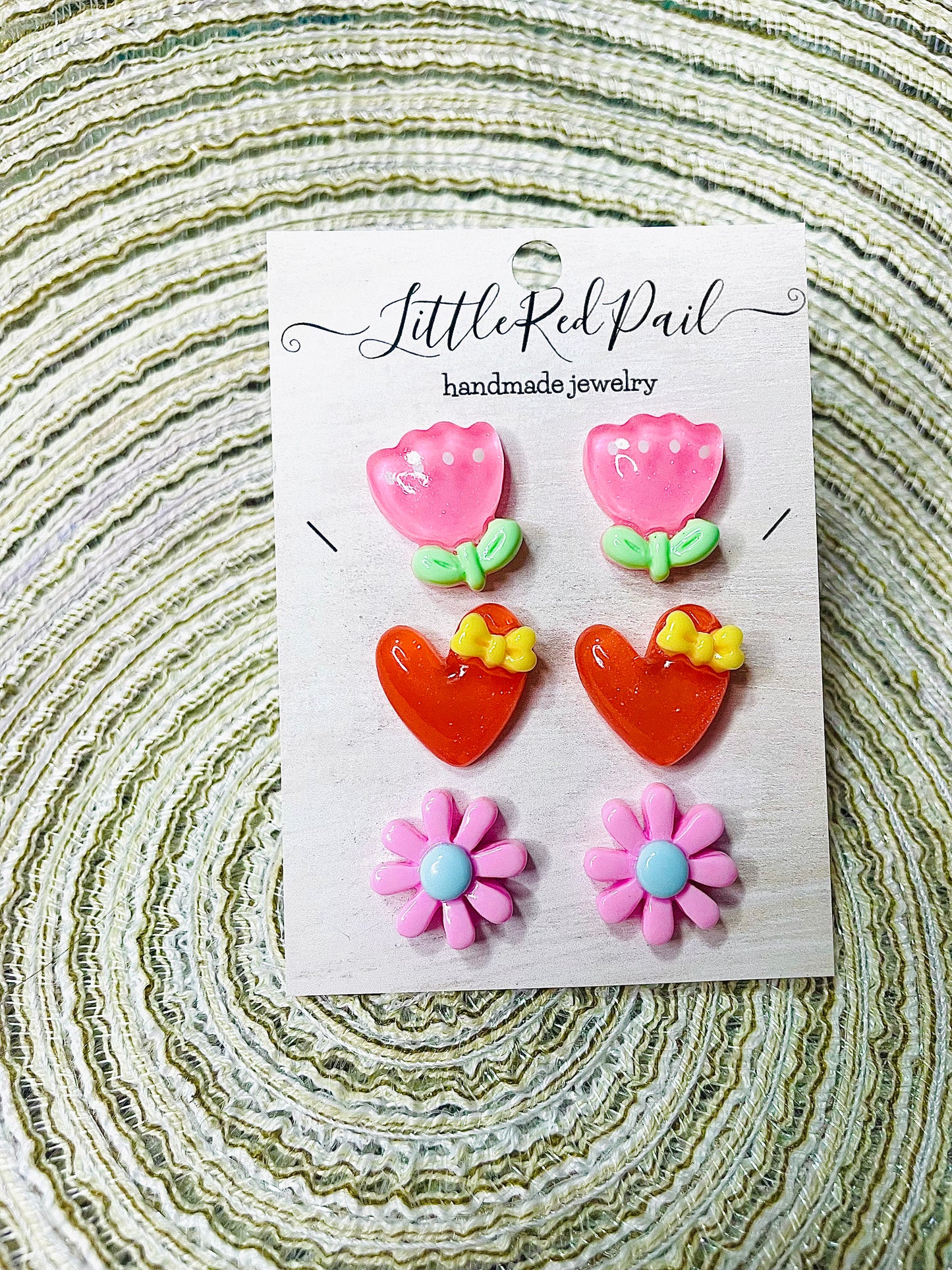 Fun summer stud earrings, hypoallergenic earrings for girls and women