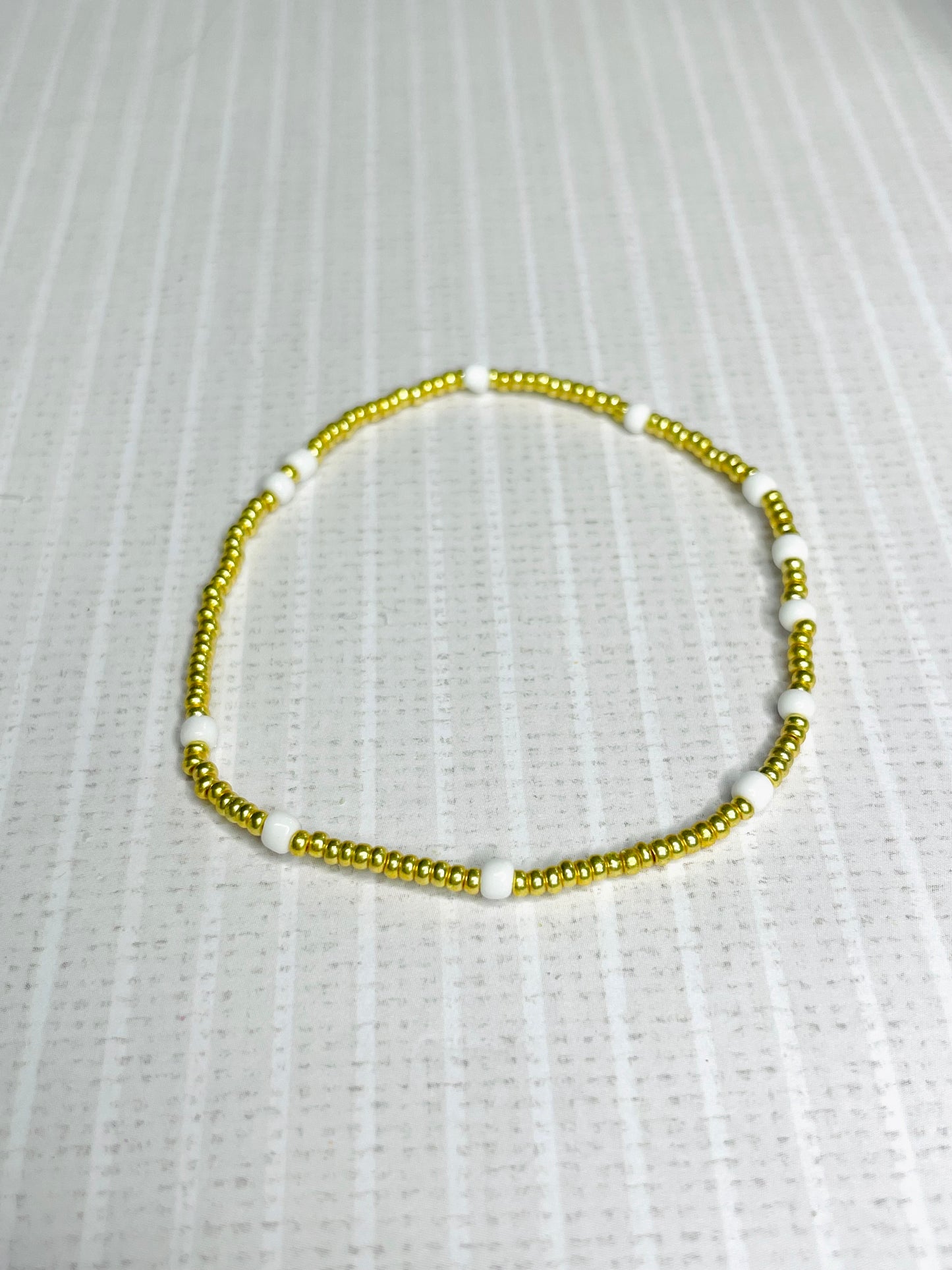Gold and white bracelet, minimalist bracelet