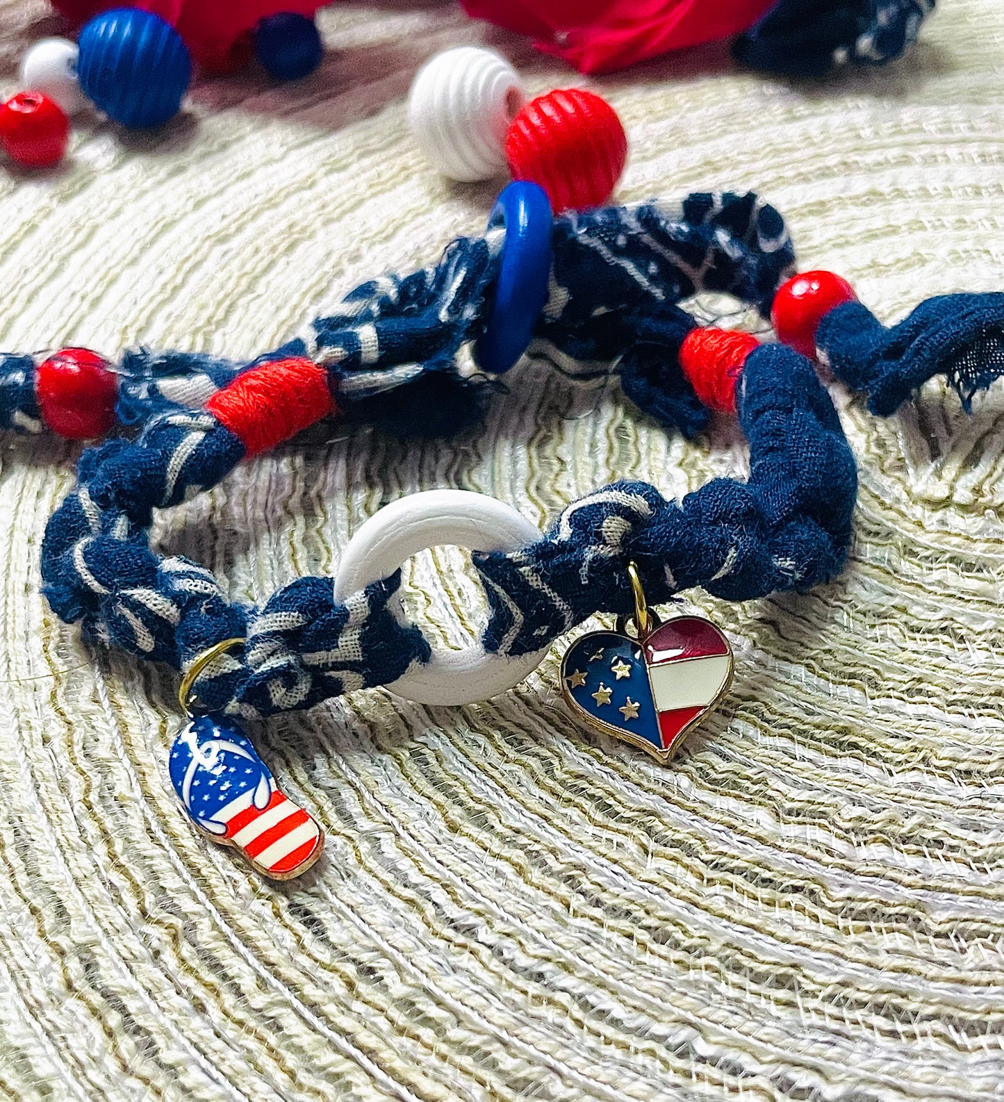 Bandana wrap charm bracelet
