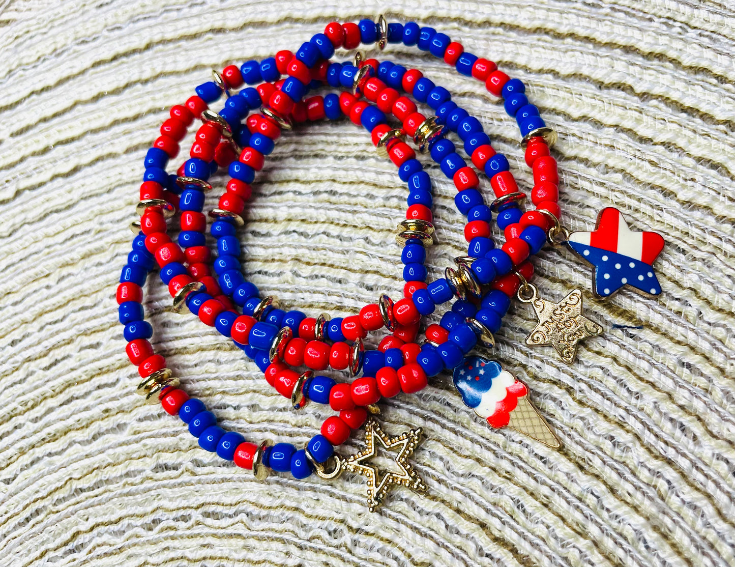 USA bracelets Red White and Blue dainty Bracelets Patriotic Bracelets