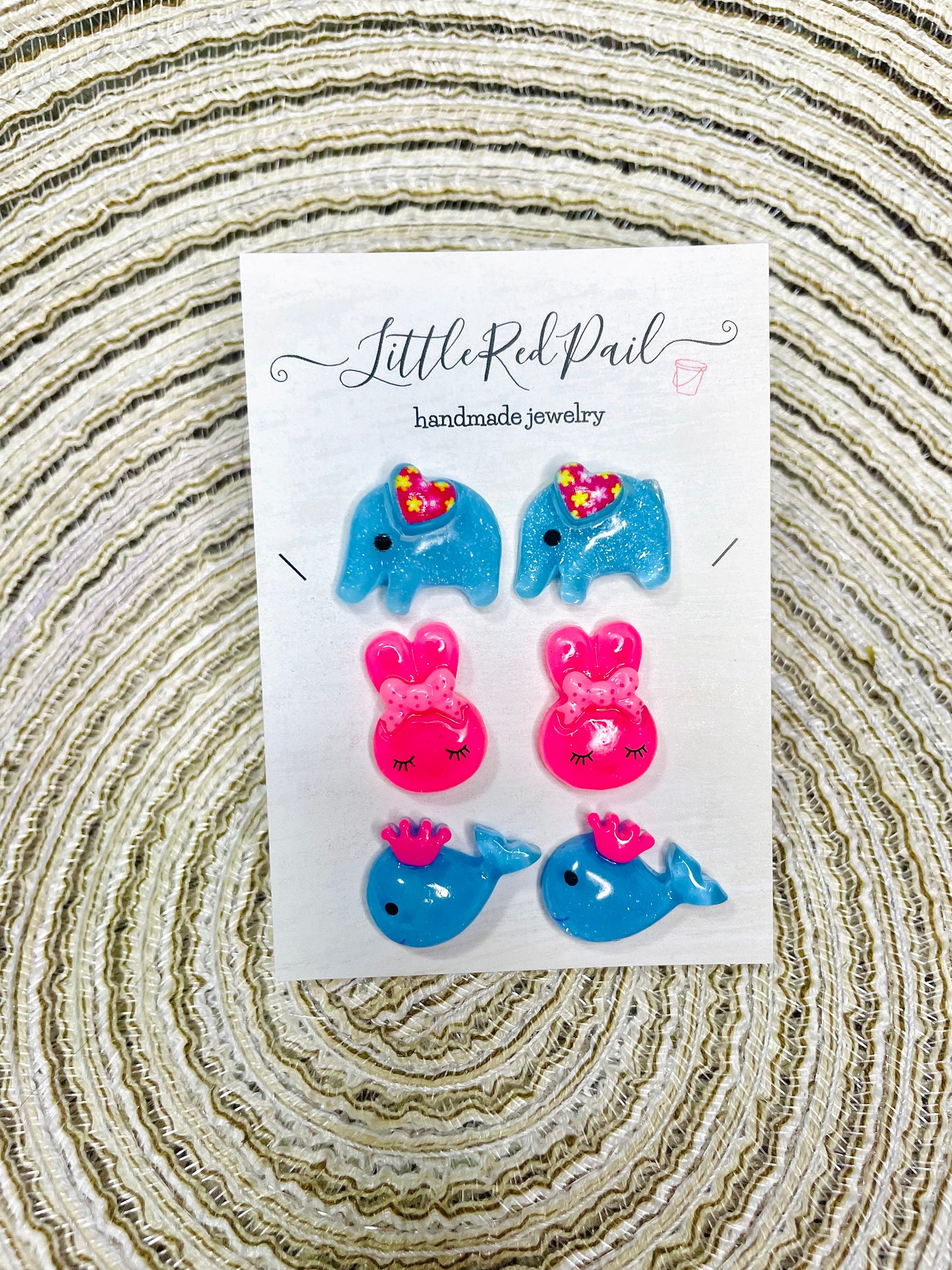 Fun summer stud earrings, hypoallergenic earrings for girls and women