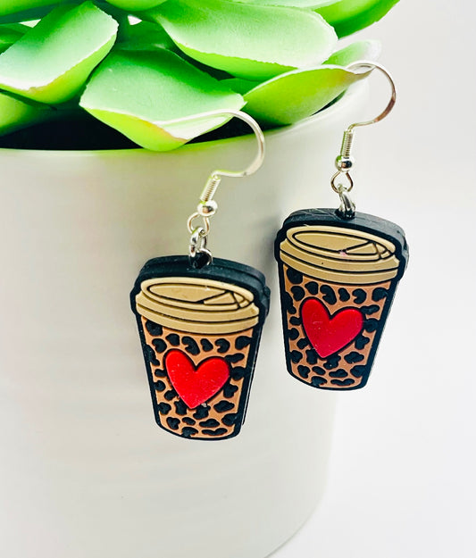 Valentines Earrings, heart earrings, teacher earrings