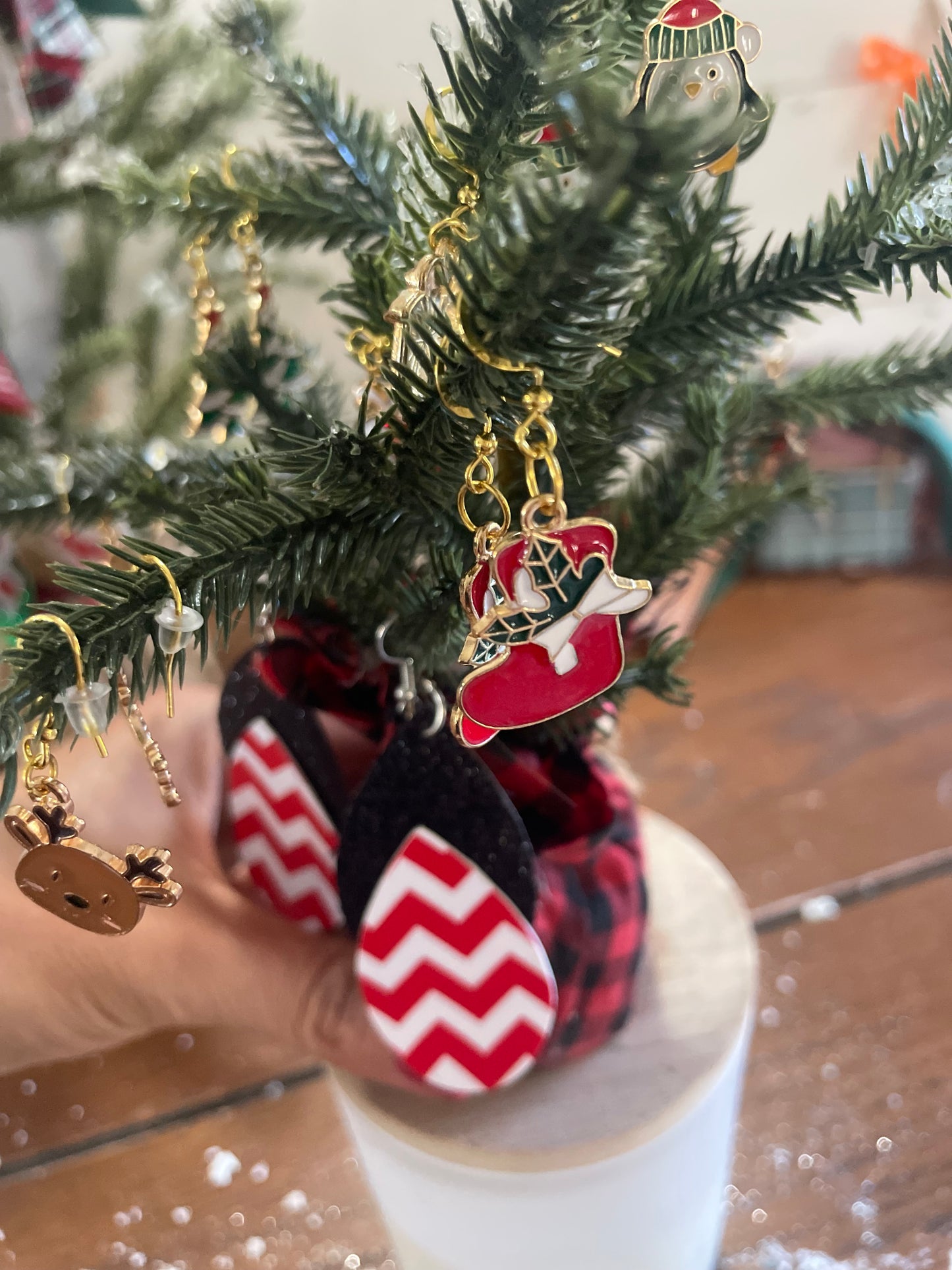Christmas earrings 3 pk