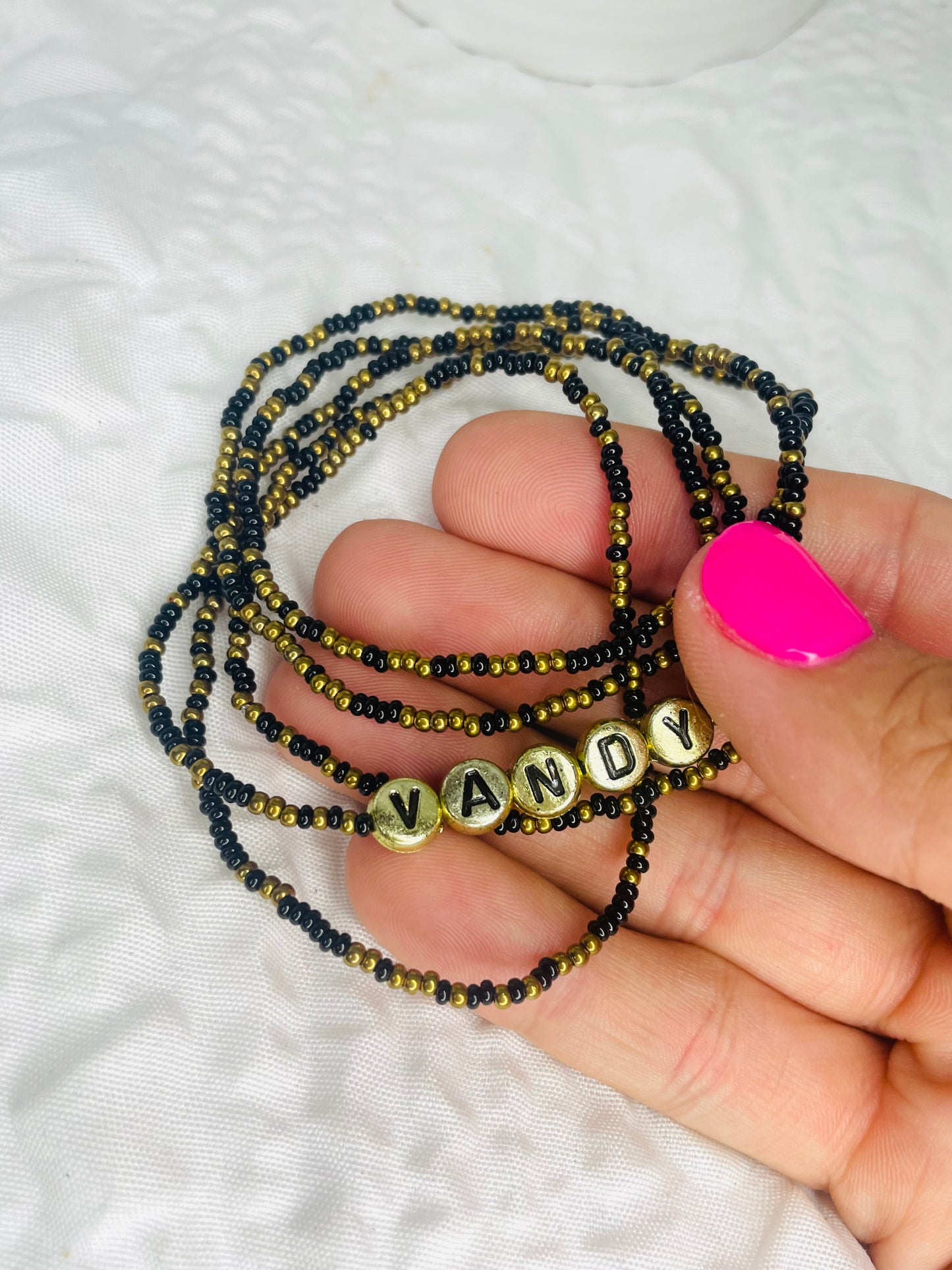 Vanderbilt bracelet set, black and gold bracelet set