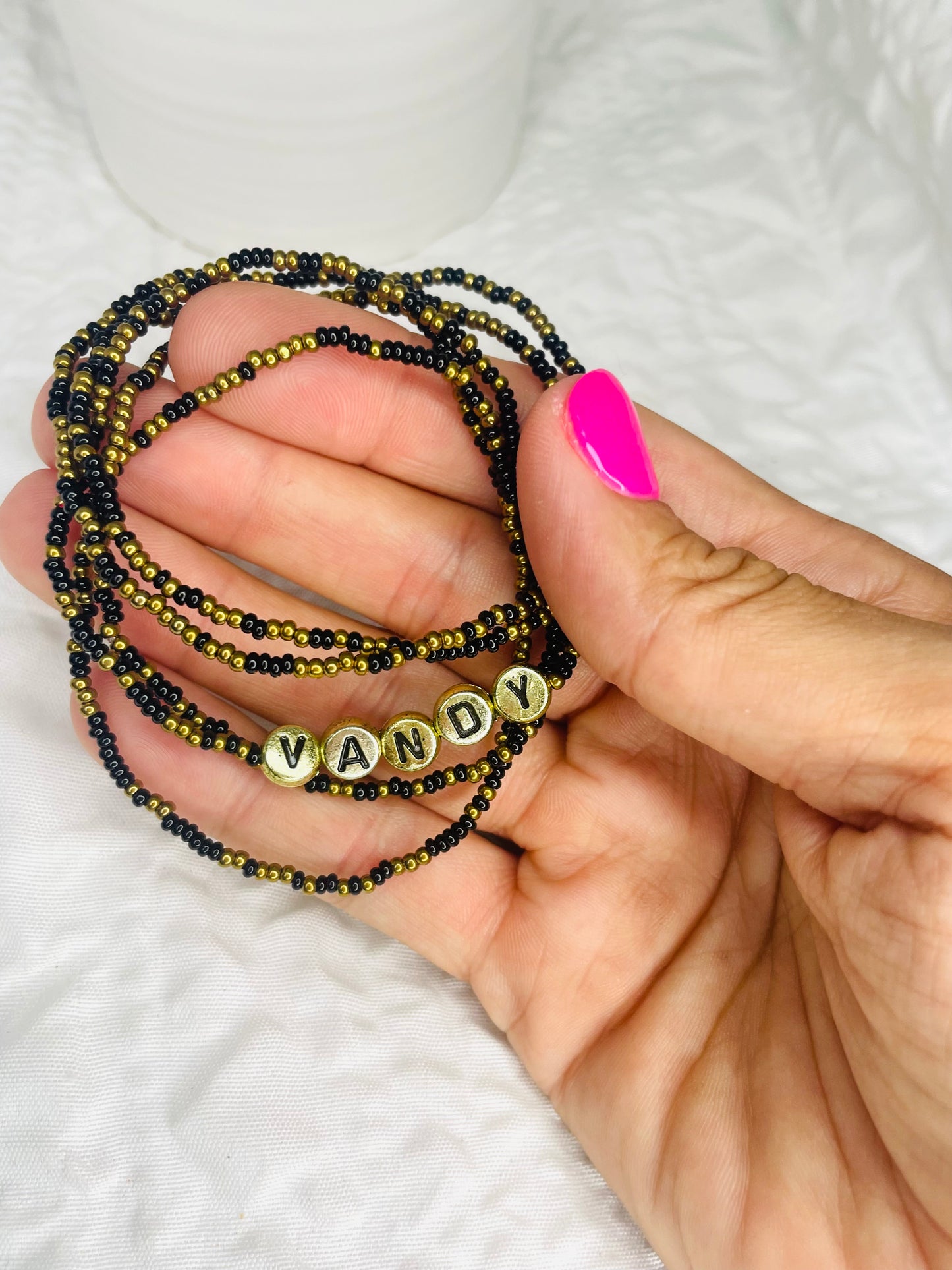 Vanderbilt bracelet set, black and gold bracelet set