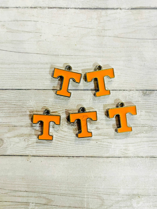 Tennessee jewelry charms, Power T charm pendant, Vols dangle charm