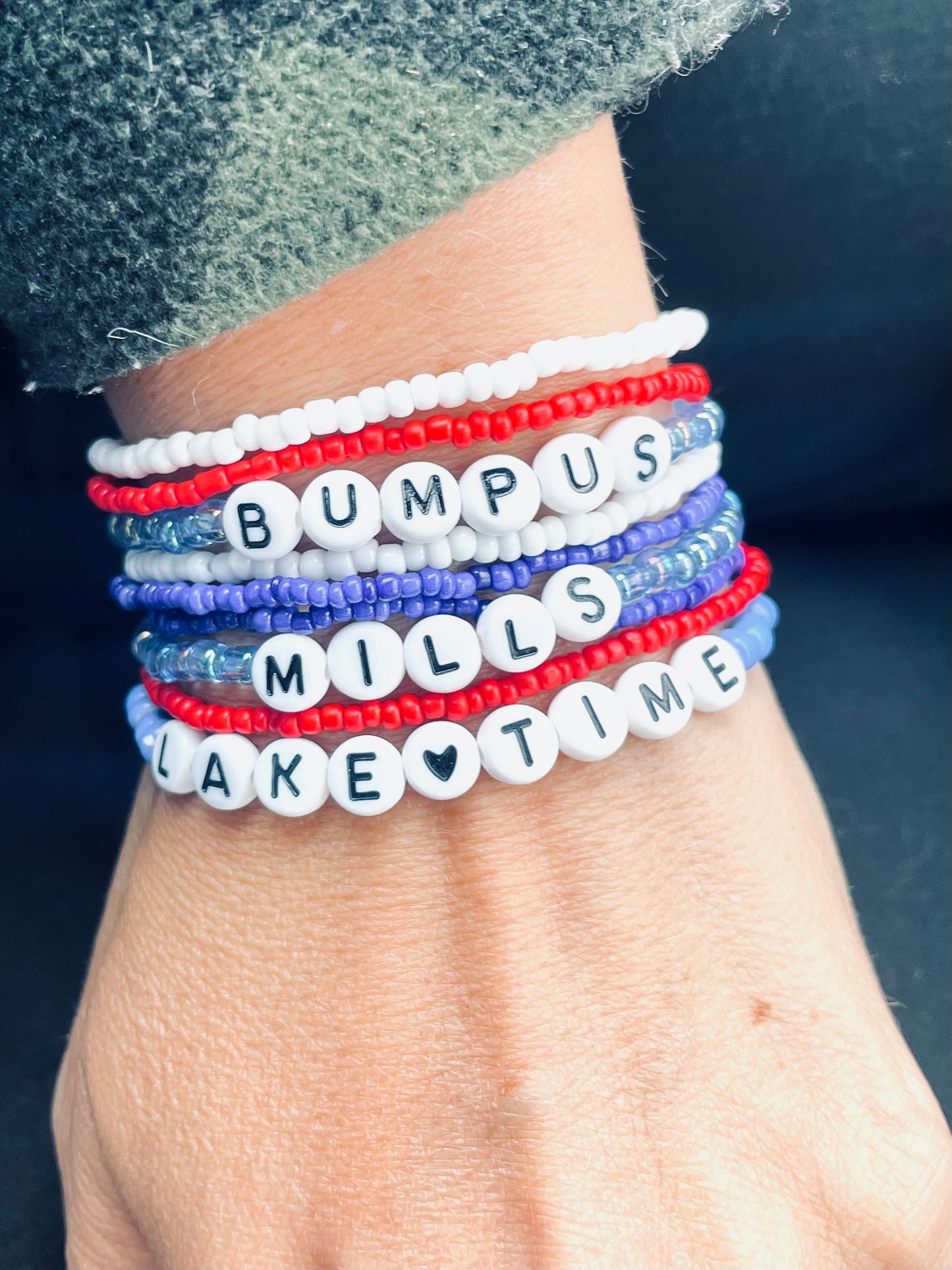 Lake life, lake time bracelets