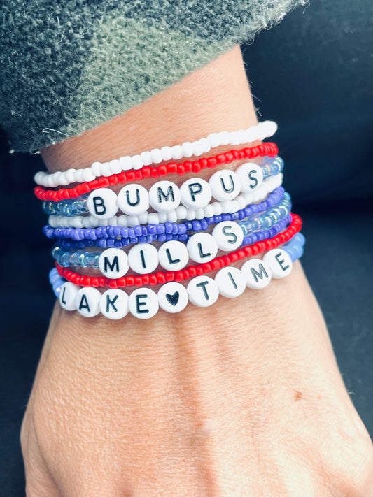 Lake life, lake time bracelets