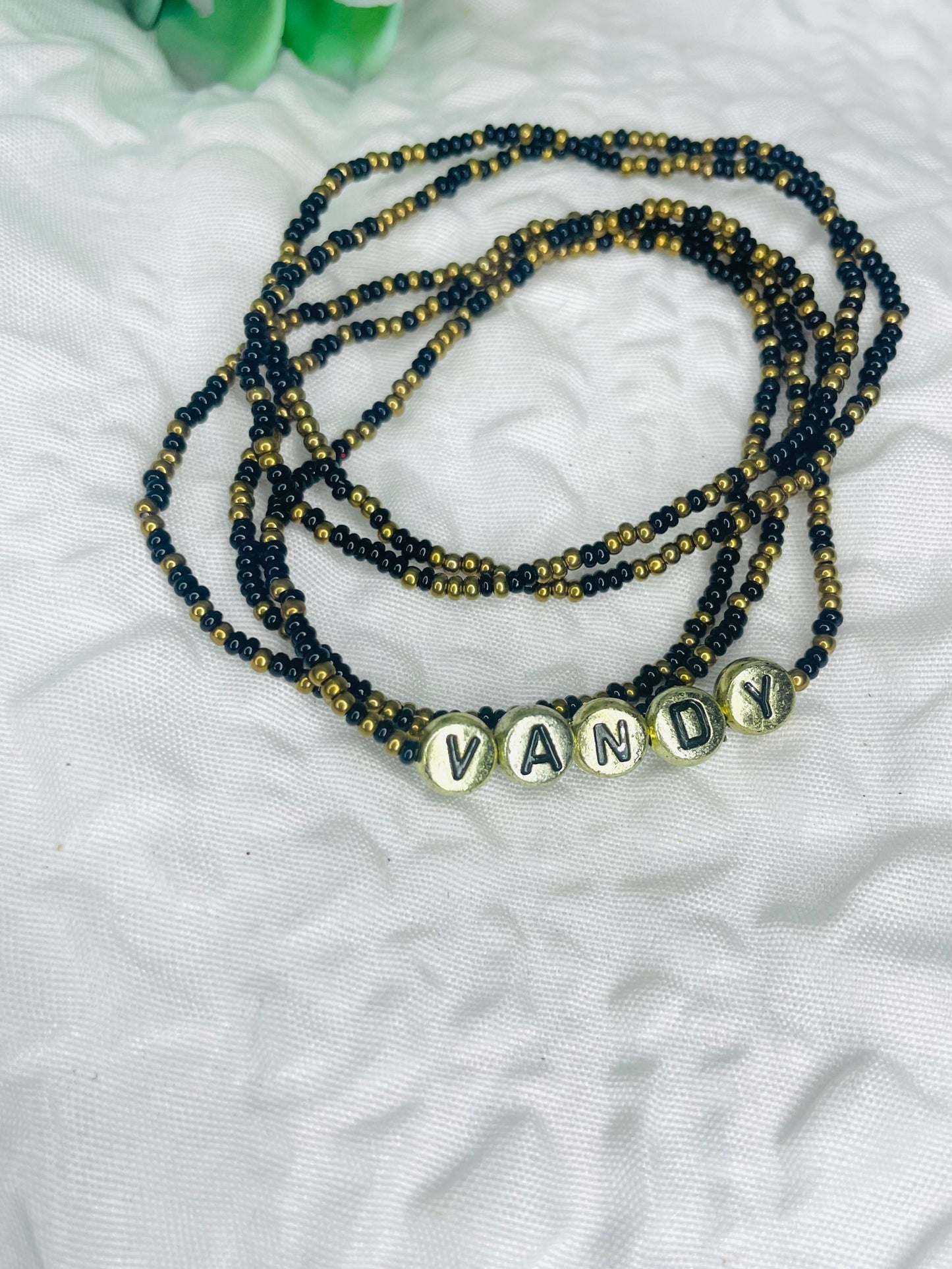 Vanderbilt bracelet set, black and gold bracelet set